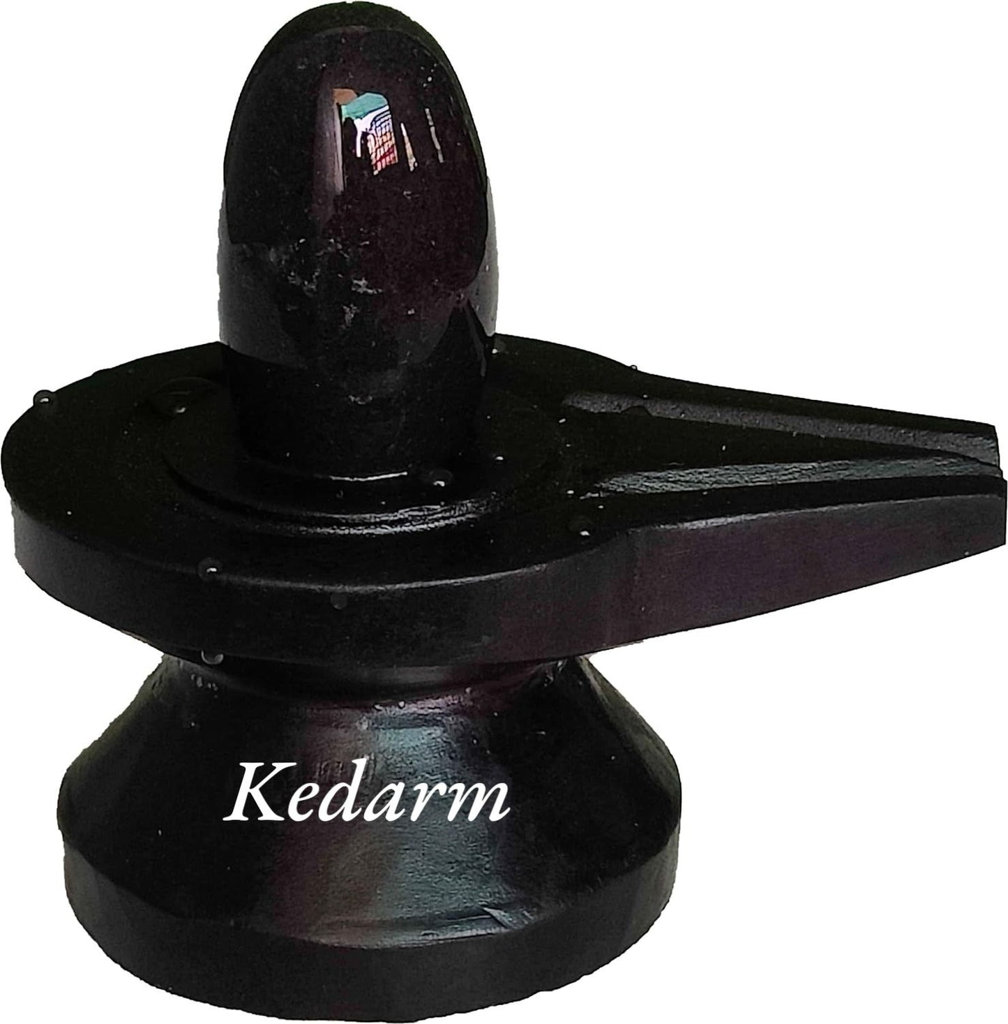 2inch black shivling with 4inch jalhari