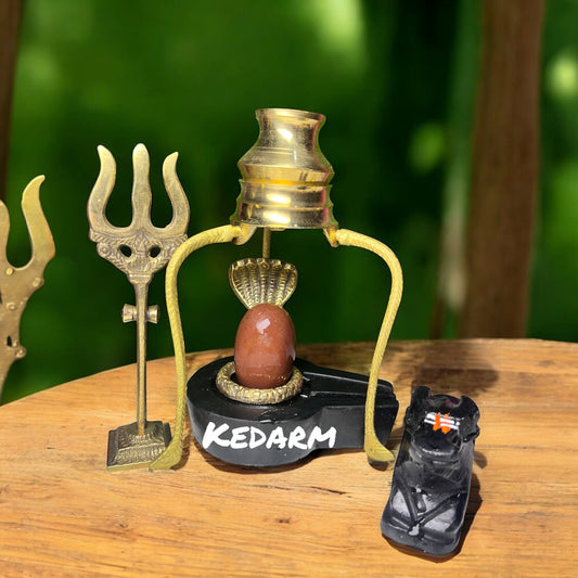 2inch Shivling with 4inch flat jalhari full set